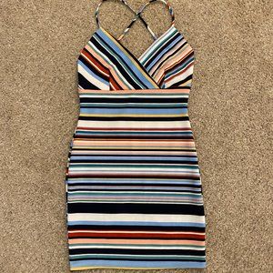 Vibrant Striped Bodycon Dress
